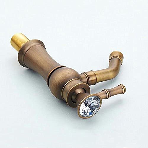 Grifo de baño antical de latón macizo y bronce antiguo para eliminar fugas de agua 2