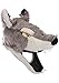 elope Wolf Costume Jawesome Hat Mask for Adults and Kids - Standard - Gray