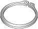 Retaining Ring, Exter, 1-1/2in Shaft, PK25 (4 Pieces)