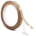 Aihoulu Thin Double Sided Tape Heavy Duty, Clear Adhesive Tape,Removable,Heat Resistant,Waterproof,Sticky Mounting Tape,Strong Two Sided Tape for Scarpbook,Wall,LED Strips,Poster,Craft,0.4 inch *36FT