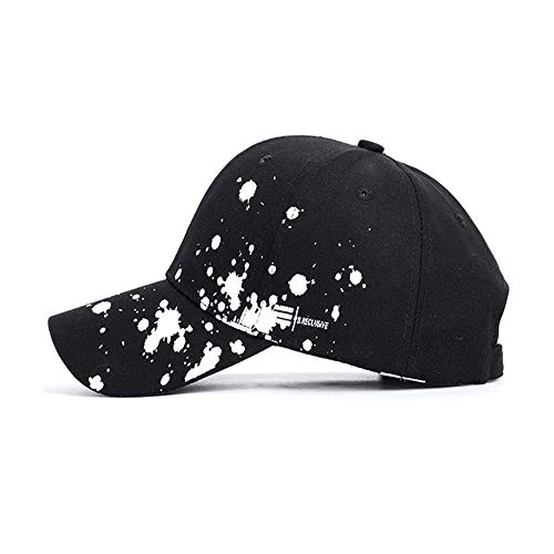 V3E Boy's Graffiti Dots Splashing Ink Snapback Fashion Sports Hats hip hop Cap(Black & White)-(Pack of 01)