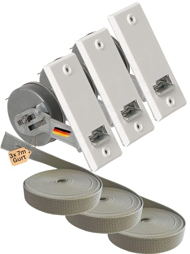 Enrolladores de correa para persiana empotrada 105 mm con recogedor y cinta blanca 2