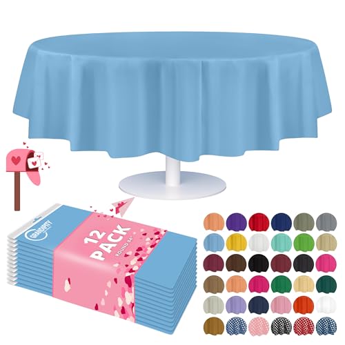 Grandipity 12 Pack Premium Disposable Plastic Tablecloth 84