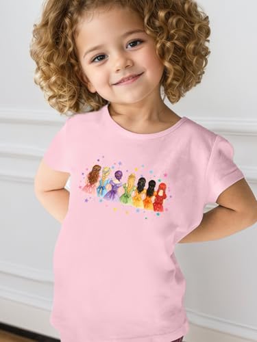Image of Magical Girl Shirt Cute Snacks Graphic Tee Toddler Kids Girls Holiday Short Sleeve Outfits Tops 3-10 Years
