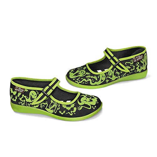 Image of Hot Chocolate Design Chocolaticas R.I.P Women's Mary Jane Flat Multicoloured HCD 41, R I P, 9 UK
