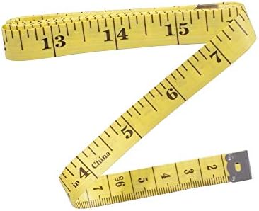 Tape Measure for Body,Soft Flexible Double Scale Foldable Measurement Tape for Sewing, Tailor,Craft,Cloth,Weight Loss,60 Inch/ 150 cm (1-Pack Yellow)