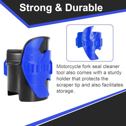 Image of RUTU Motorcycle Fork Seal Saver Cleaner Front Fork Seal Clean Tool Shock Repairing Absorber Tool 45mm-55mm 2pack Blue