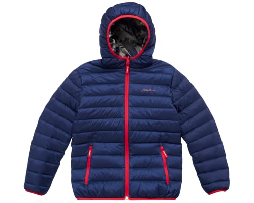 Image of Eddie Bauer Kids' Reversible Jacket - Weather Resistant Quilted Down Coat for Boys and Girls (3-20)