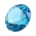 LONGWIN 50mm (2") Crystal Faceted Diamond Paperweight Wedding Favor Home Decor (Light Blue)