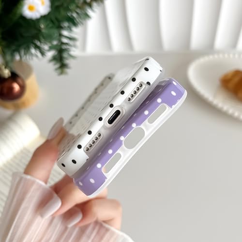 SmoBea for iPhone 17 Pro Max Case Cute Polka Dot Phone, Beautiful and Stylish, Soft and Slim TPU Shockproof Protective Case for Women Girls,White - Image 6