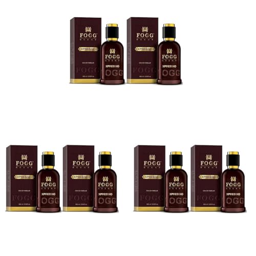 Image of FOGG Men Spray Scent Xpressio Perfume, Long-Lasting, Fresh & Powerful Fragrance Spray, Eau De Parfum, 2 X 100 Ml (Pack Of 6), 200 Millilitres