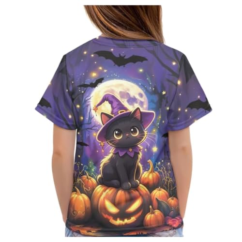 Image of Xhuibop Kids Tshirts Girls Boys 3-16 Years Summer Clothes for Teens Loose Fitting Tops