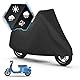 Motorrad Abdeckplane All Weather S, 100% wasserdichte Outdoor Motorrad Plane, Vespa Abdeckplane Ganz-Jahres-Schutz Zubehör Plane schwarz 185x90x110 cm