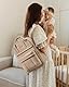 LOVEVOOK Wickelrucksack Groß Baby Wickeltasche Rucksack mit Wickelauflage Diaper Bag mit Kinderwagengurte Lässig Windeltasche Mommy Kliniktasche Geburt Babytasche für Mama und Papa Khaki