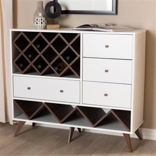 Gabinete para vino Baxton Studio Savino madera miniatura 2