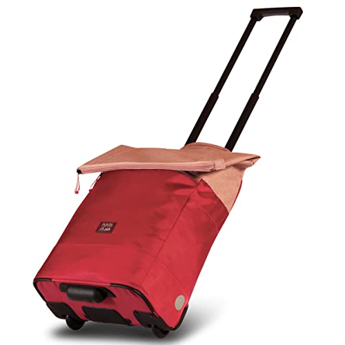 Punta Velo Einkaufswheeler Einkaufstrolley Einkaufsroller für Fahrrad 10426, Farbe:Rosa/Feuerrot – Bild 3