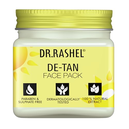 Image of DR.RASHEL De-Tan Skincare Gift Kit | Scrub, Gel, Cream & Face Pack | With Natural Extracts | Tan Removal | Skin Brightening & Soothing | Ideal for Gifting(45mlx4)Each