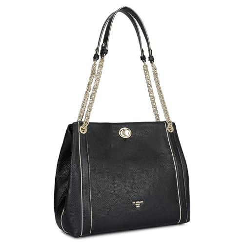 Image of Da Milano Leather Shoulder Bag for Women (00846OL)