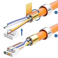 deleyCON CAT 7 Netzwerkstecker RJ45 10 Gbit/s 600MHz, 4 Stück – Ansicht 4
