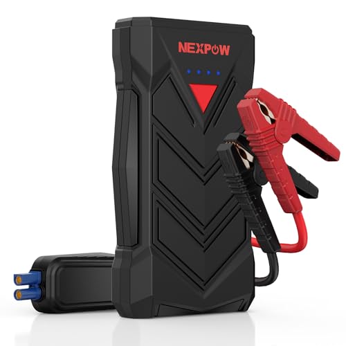 NEXPOW Battery Jumper Starter Portable,12V Car Battery Jump Starter Power Pack with USB Quick Charge (Up to 7L Gas or 5.5L Diesel Engine) Jump Box with Built-in LED Light