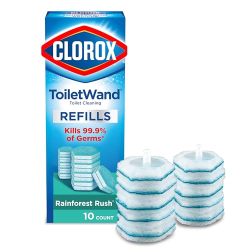 Clorox ToiletWand Toilet Cleaner Refills, Toilet brush, Rainforest Rush, 10 Ct - image 1