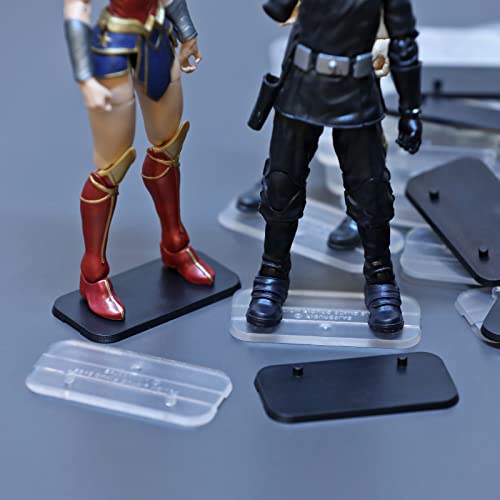 Image of 56Pack 6inch Action Figure Stand Base with Peg, Figures Toy Organizer Support Display Feet Stands, Figuras Holder Accessories, Compatible with 1 /12 Mavel Legends Series /GiJeo Classified