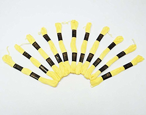 25 Piezas Hilo de Algodón Amarillo para Bordado miniatura 2