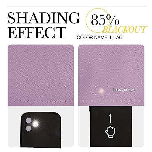 Image of NICETOWN Room Darkening Drapes for Nursery - Light Blocking Curtain Panels for Bedroom Girl Room, Soft Fabric Window Treatment (Lilac, 42 inches Width by 95 inches Length, 1 Pair)
