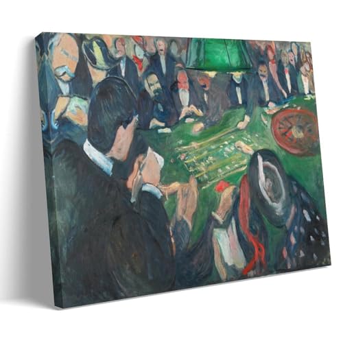 Toile Edvard Munch At The Roulette Table in Monte Carlo pour salon moderne 50x75