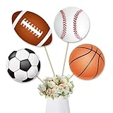 Sports Party Decorations Sport Ball Centerpiece Sticks16PCS Sports Themed Table Centerpieces Basketball Soccer Football Baseball Cutouts Table Decorations for Birthday Baby Shower Supplies