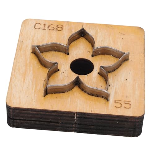 Ghzste 【Titre】 Matrice de Découpe de Cuir de Fleur, Base en Bois, Lame Métallique Incisive pour Cadeaux Artisanaux (55mm) – vue 9