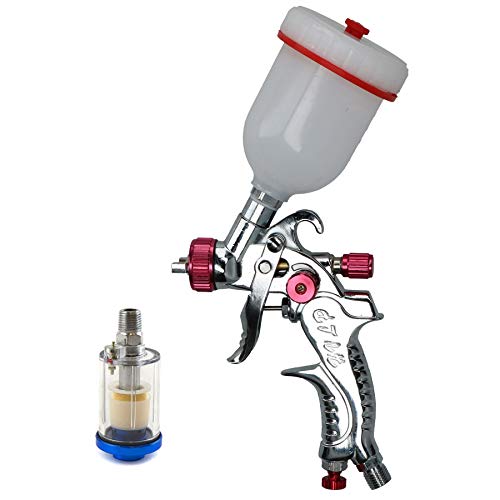 AB Tools Mini HVLP Gravity Feed Spray Gun 0.8mm Nozzle 1/4