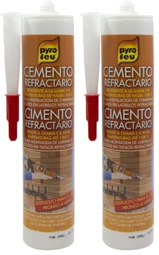 Pyro Feu 24916-12 Cemento Refractario Cartucho (Paquete de 2)