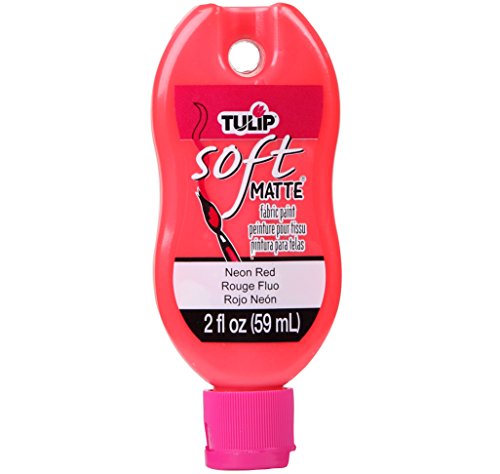 Tulip Soft Matte Fabric Paint 2oz-Neon Red