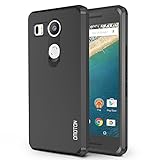 LG Google Nexus 5X Case, OMOTON High Impact Resistant Fully Protective Dual Layer Case with [Soft TPU Interior] [Durable PC Exterior] [Fashion Design], Black