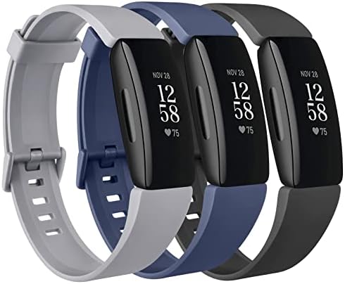 [8 Pack] Silicone Bands Compatible with Fitbit Inspire 2 & Fitbit Inspire HR & Fitbit Inspire & Fitbit Ace 2, Replacement Sport Adjustable Soft Wristbands Accessories for Women Men
