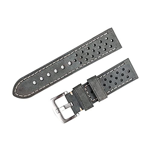 Bracelet de montre en cuir poreux 23mm respirant pour un confort quotidien absolu