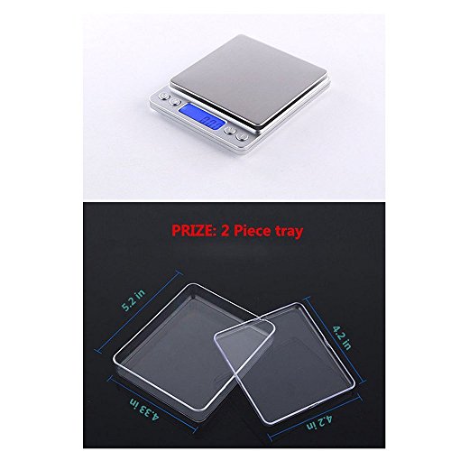 High-Precision Digital Pocket Jewelry & Kitchen Food Scale, Lab Weight, Capacity 500G/0.01G (17.63Oz/0.001Oz) #TOP4
