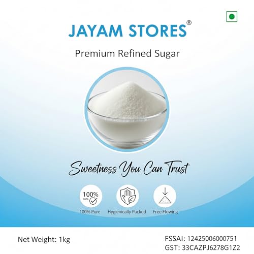 Image of Premium Refined Sugar 1kg | chini Pure & Hygienic | Ideal for Tea, Coffee, Sweets & Cooking | Freshly Packed