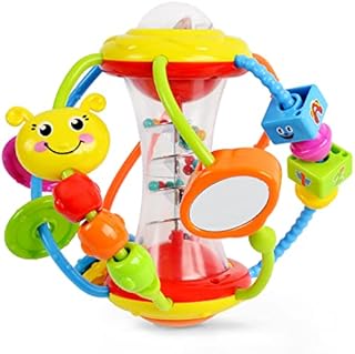 EastSun Baby Rattle Toys Set Activity Ball, Baby Sensory Toy and Gifts for 3 6 9 12 Months Old Boys Girls Newborns Toddlers Early Educational Learning Toy Shake Grab Spin Crawl