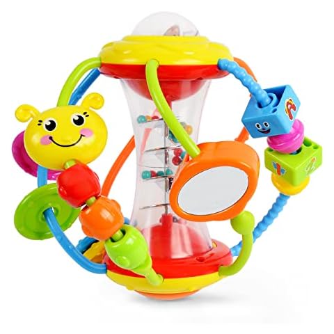 EastSun Baby Rattle Toys Set Activity Ball, Baby Sensory Toy and Gifts for 3 6 9 12 Months Old Boys Girls Newborns Toddlers Early Educational Learning Toy Shake Grab Spin Crawl Cover