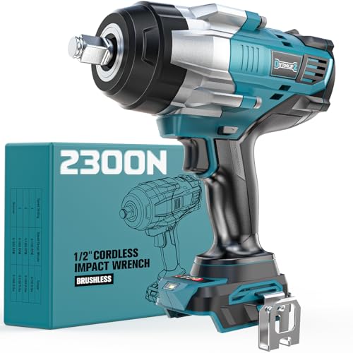 Cordless Impact Wrench 1/2" Compatible with Makita 18V Battery, 1700 Ft-lbs High Torque Impact Driver, Electric Impact Gun with 4 Speed Modes & LED Light for Car, Truck, Mower(Bare Tool)