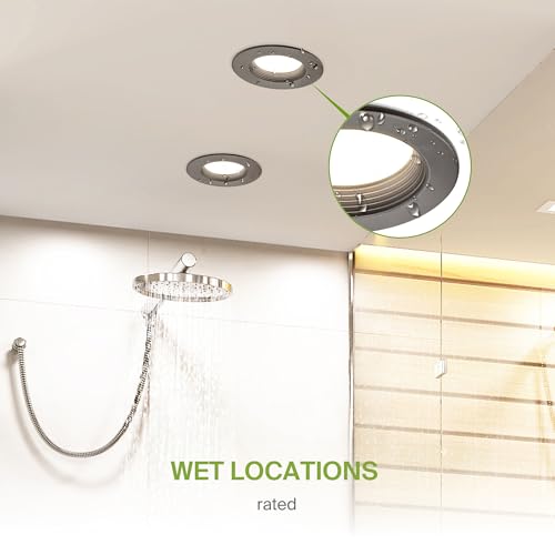 ASD Bronze Retrofit LED Recessed Lighting 6 Inch - 12W 2700K-5000K 1078LM Can Lights for Ceiling 6 Inch, Dimmable Bronze Recessed Lights, Baffle Trim Wet Rated Wafer Lights, ETL, Energy Star by ASD - Image 7