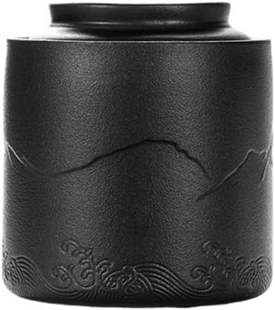 Tea Container Ceramic Tea Canister Household Sealed Storage Jar For, Coffee, Sugar, Spice, Nuts(White)