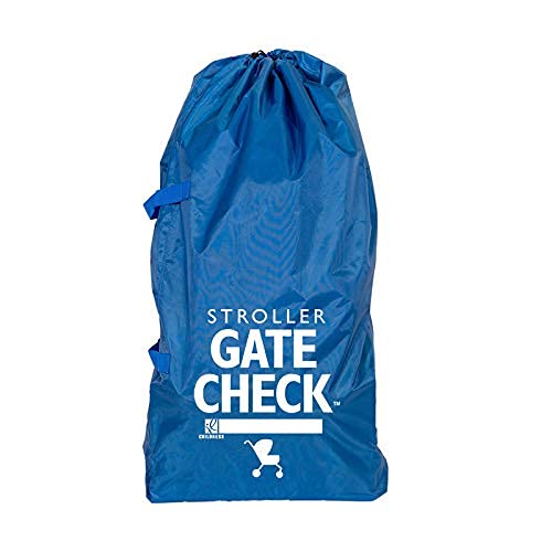 J.L. Childress Gate Check Bag for Single & Double Strollers - Stroller Bag for Airplane - Large Stroller Travel Bag for Airplane - Air Travel Stroller Bag - Blue