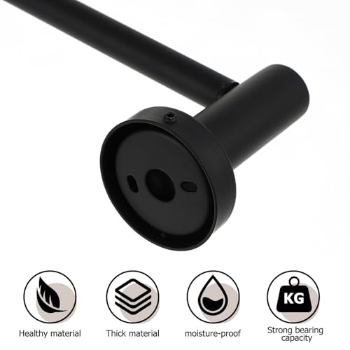 Barre de serviettes simple en acier inoxydable 304 noir mat