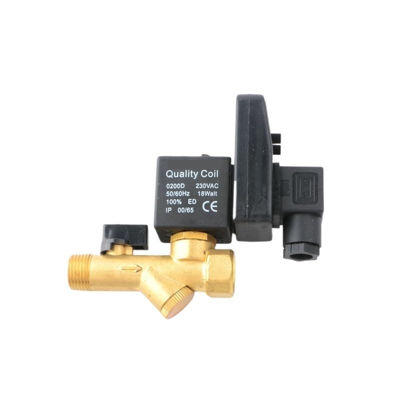 Válvula de drenaje electrónica G1/2 1,6 MPa SR-B-15, válvula solenoide de latón, 24 V CC, 220 V CA, purgador de compresor de aire(AC110V)