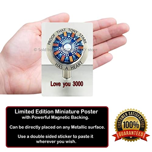 Image of LADY HAWK Iron Man Arc Reactor Poster Miniature Picture with magnetic backing. A Memorable Gift for all his fans. Directly sticks to any Metal Surface. Size 10x7cms Ironman Poster Mini Series (AV55)