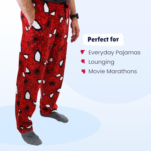 Marvel Spider-Man Mens Plush Fleece Lounge Pajama Pants4