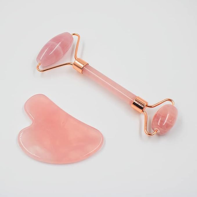 Face Roller & Gua Sha Set, Roller and Gua Sha Facial Tools, for Face, Eyes & Neck, Skin Care Routine & Self Care Gift